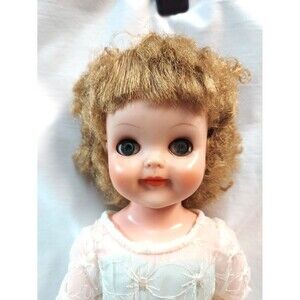 Horsman Doll 18" with Beautiful Dress Neck, Arms, Legs Swivel Vintage Big Eyes